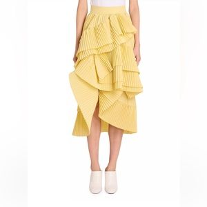 Spring ‘23 Dries Van Noten Seda Tiered Fanned Midi-Skirt